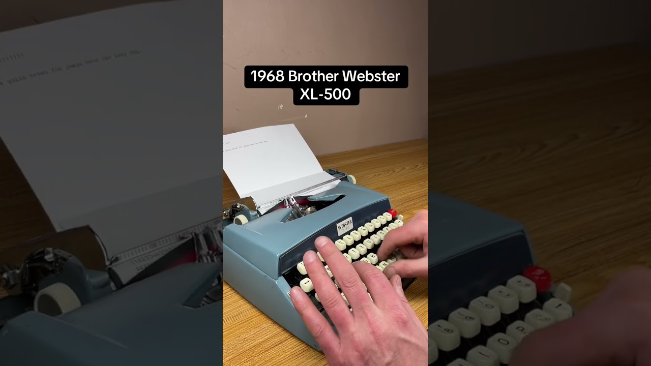 How to use all functions on a 1968 Brother Webster XL-500 vintage