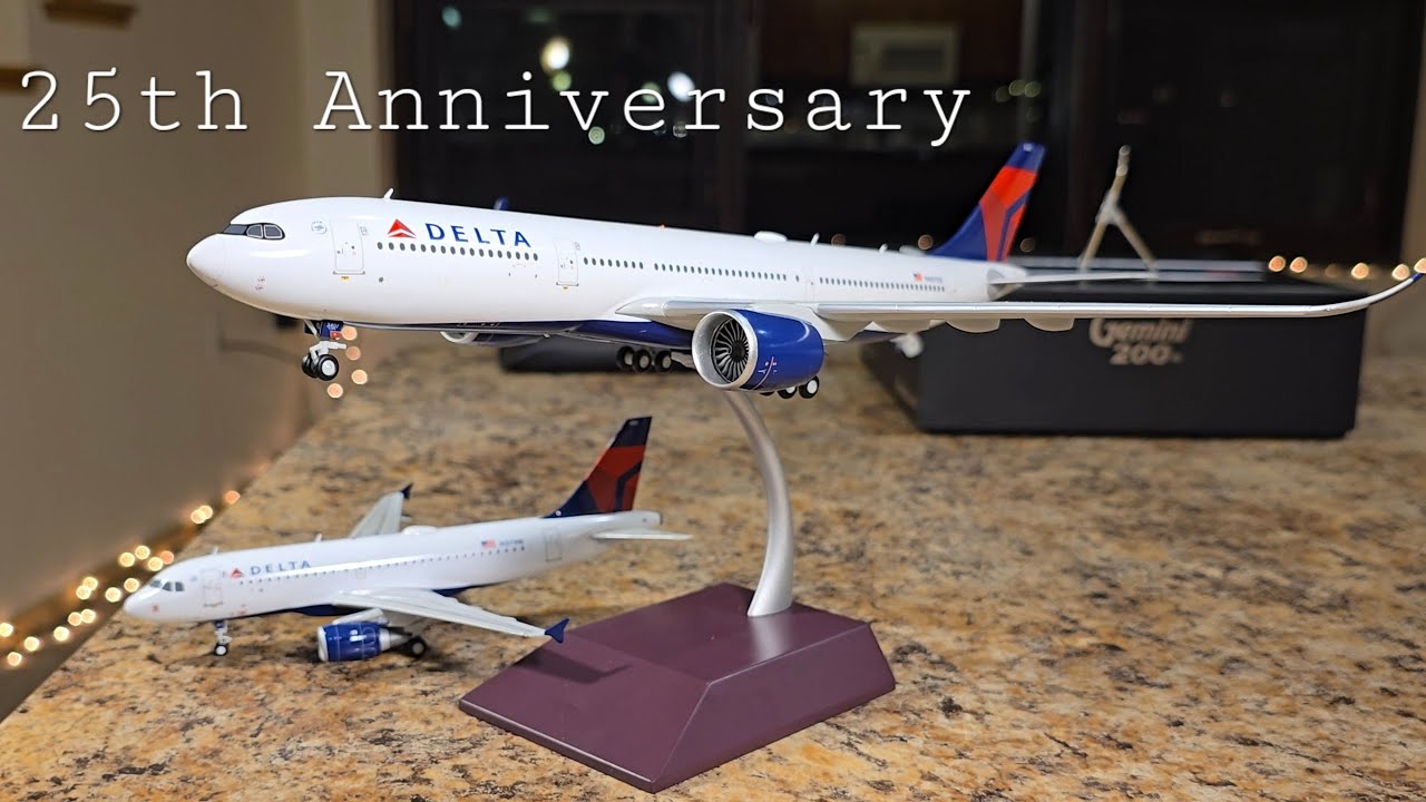 Gemini Jets 1/200 Delta A319 + A330 Unboxing 4K (25th Anniversary