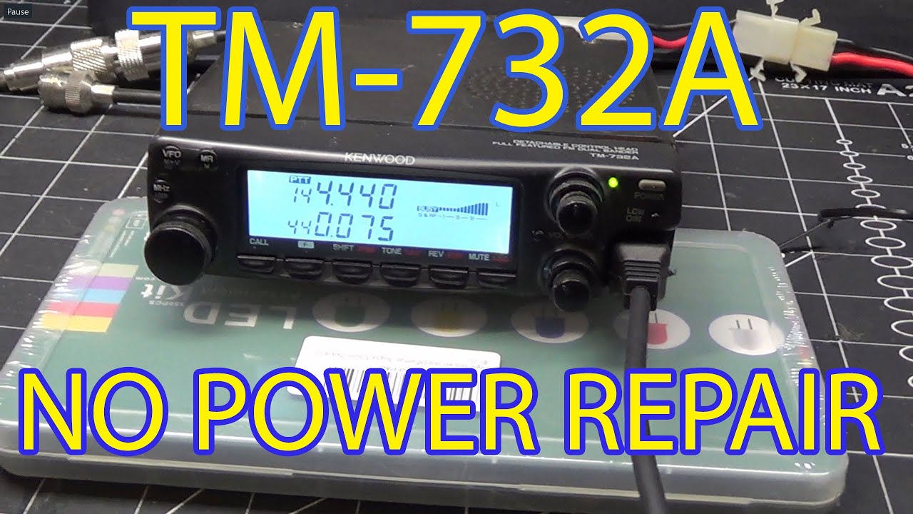Kenwood TM-732A power on repair and LED upgrade - YouTube