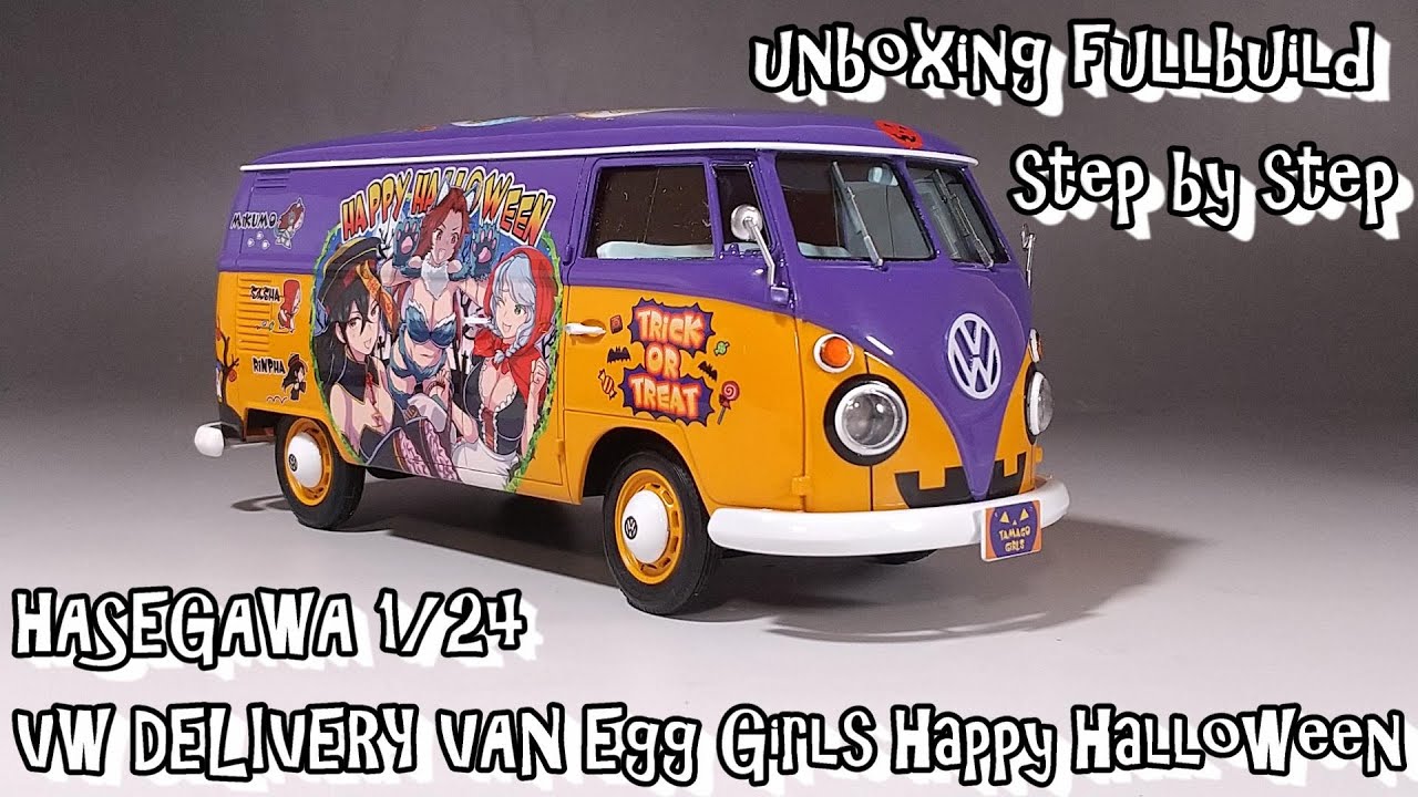unboxing fullbuild HASEGAWA 1/24 VW TYPE2 DELIVERY VAN Egg Girls