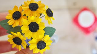 簡単！クラフトパンチで作るヒマワリの花の作り方 茎付き DIY How to
