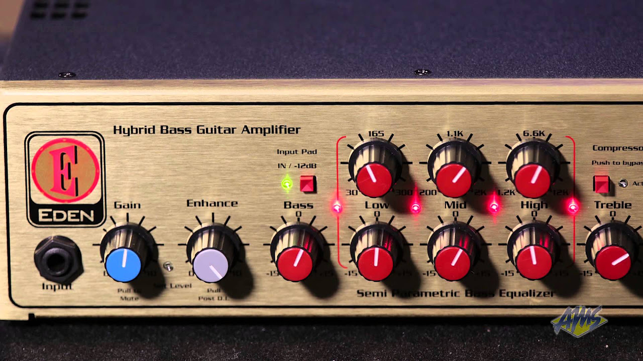 Eden WT800 Hybrid Bass Guitar Amplifier Head - Eden WT800 - YouTube