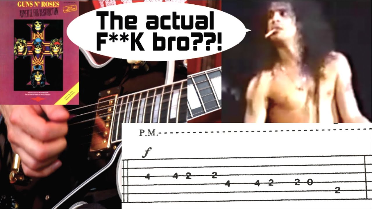 TAB譜] Welcome To The Jungle/Guns N' Roses Gt riff [ギター] - YouTube