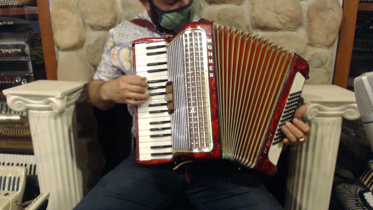 7455 - Red Hohner Concerto II Piano Accordion MM 34 72 $999 - YouTube