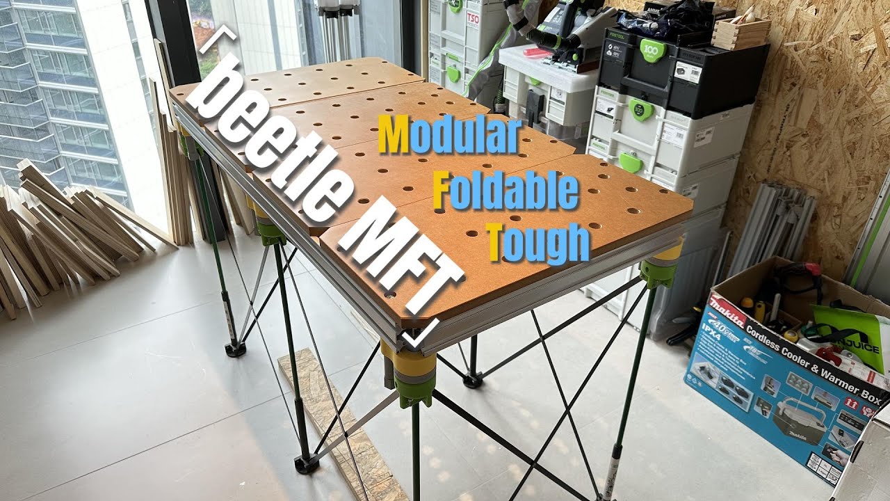 beetle MFT] Modular Foldable Tough MFT Workbench - YouTube