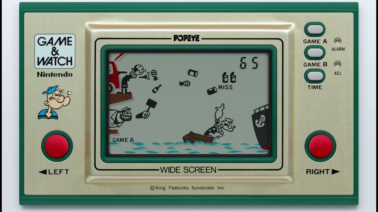 Game & Watch: Popeye (Wide Screen) [Handheld Longplay] (1981