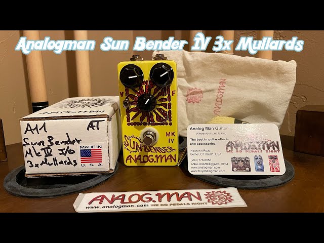 Analogman Sun Bender IV 3x Mullards | Demonstration | (Sold) - YouTube