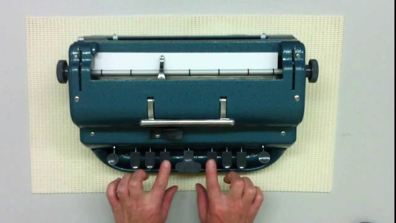 Introduction to the Perkins Brailler - Statewide Vision Resource