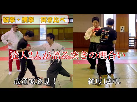 We talked about vertical and horizontal punches with Tougo Sensei