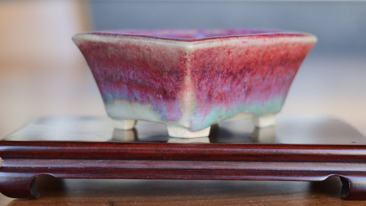 明時代火焔青釉大碗 紫紅釉大鉢水盆辰砂釉窯変釉景徳鎮(B-28)