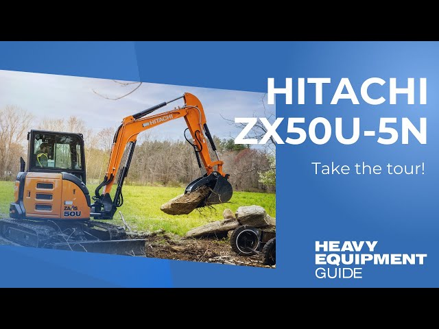 Walk around the new Hitachi ZX50U-5N compact excavator - YouTube