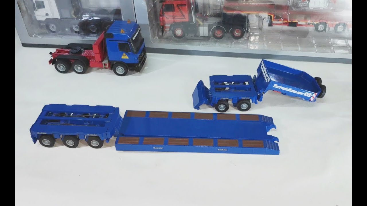 Schmidbauer KG & Goldhofer ミニカートレーラーセット Schmidbauer KG