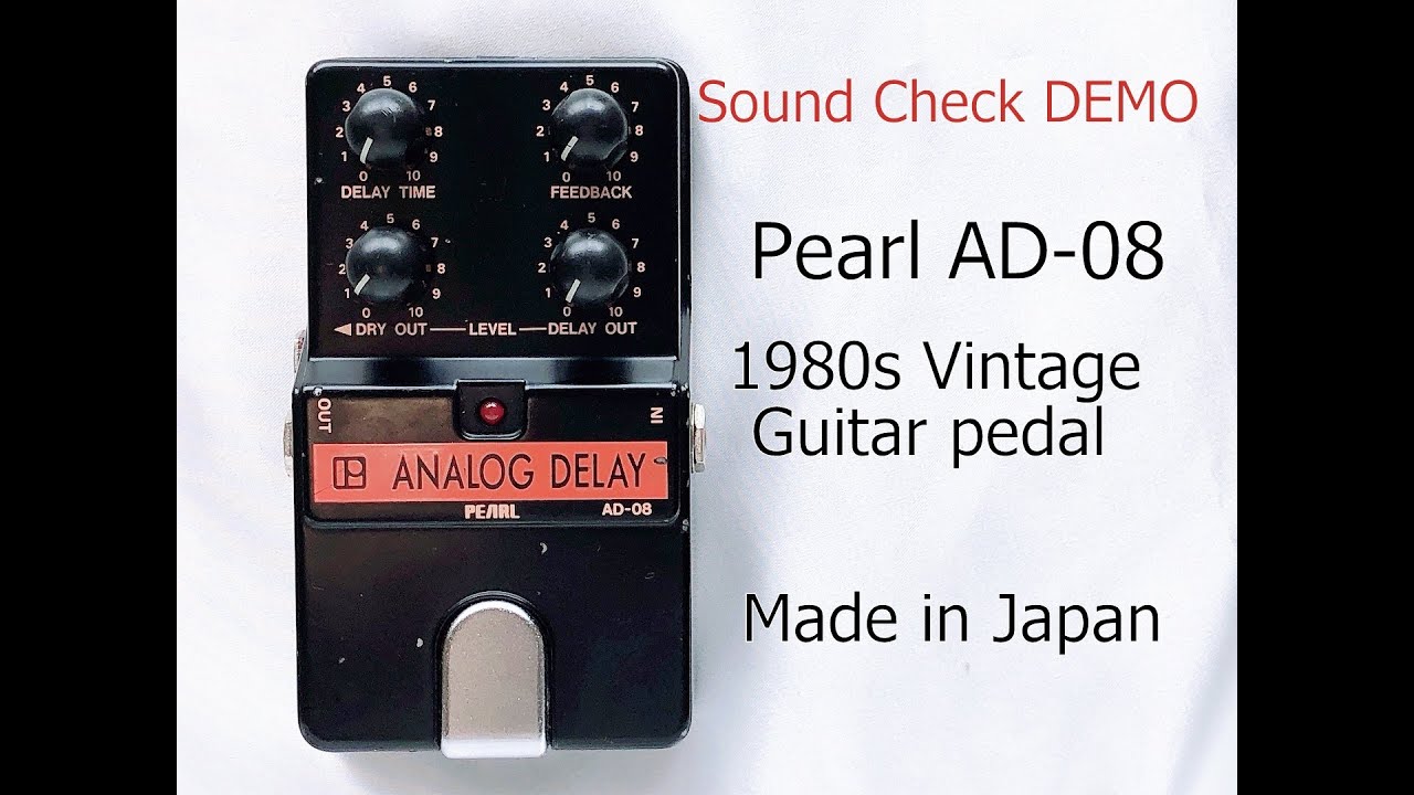 Pearl AD-08 Analog Delay 1980s Vintage Guitar Pedal Made in Japan