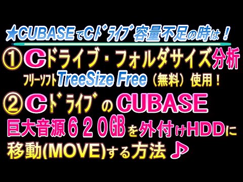 DTM】CUBASE音源でCドライブ容量不足！①Cドライブのフォルダサイズ