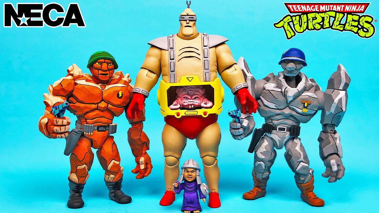 NECA TMNT Krang Android w/ Rock Soldiers Traag & Granitor! - YouTube