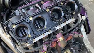 Kawasaki ZX9R, 1999, (The Joker), Carbs check up - YouTube