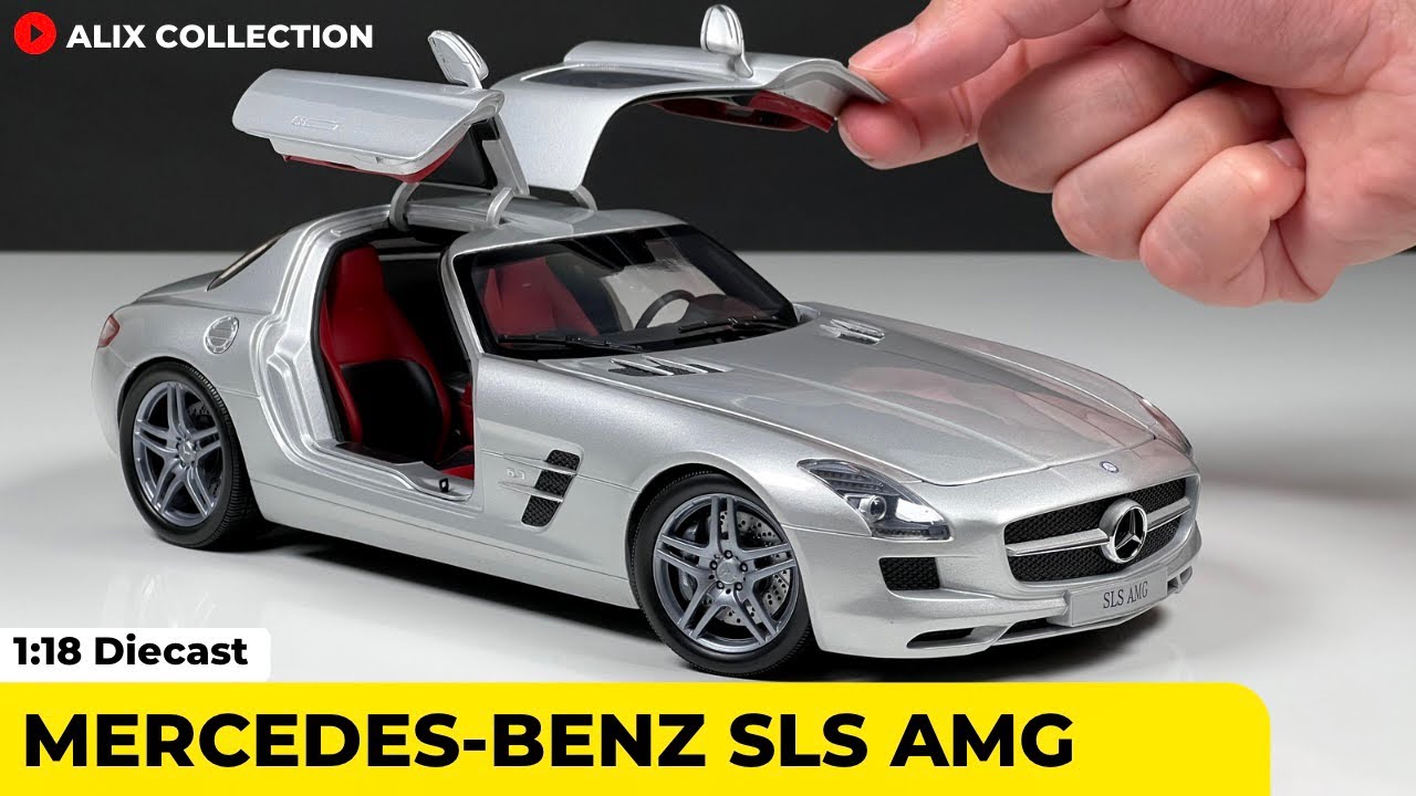 Unboxing of Mercedes Benz SLS AMG 1:18 Diecast Model Car by