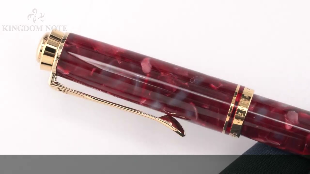 Pelikan ペリカン 万年筆 スーベレーン M320 ルビーレッド EF - YouTube