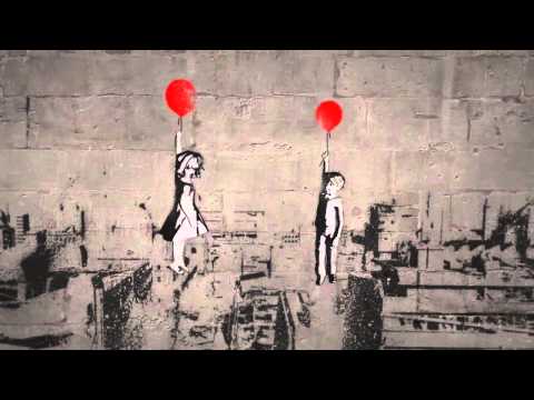 Banksy - Girl with balloon （風船と少女・紫・ED） バンクシー Girl