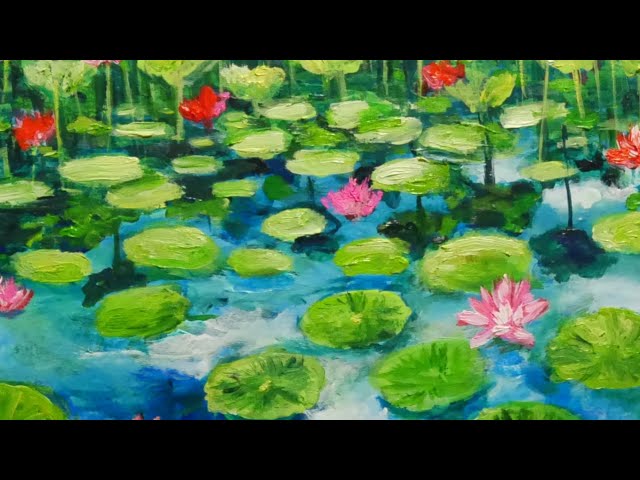 水蓮 油彩画 秦森康屯 水蓮 油彩画 秦森康屯 秦森康