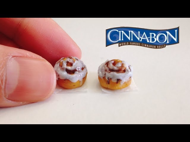 簡単！樹脂粘土でミニチュアフード【CINNABON シナモンロール】Polymer