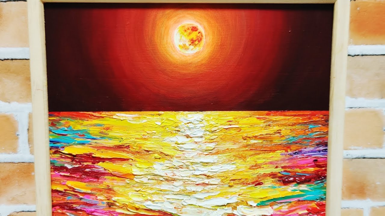 油絵 現代アート 赤&青 作者あんどうまさひろ 油彩画 油絵現代アート赤