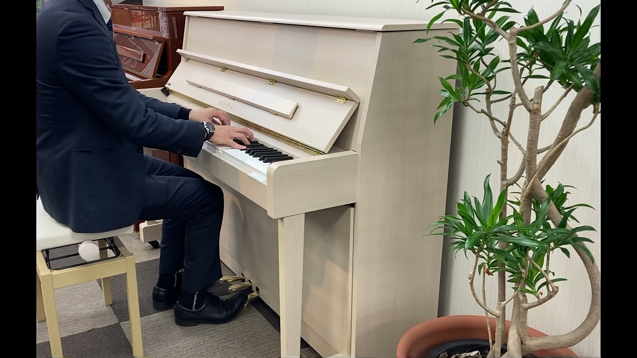 カワイ アップライトピアノ NF-15 Blanc（ブラン） - YouTube