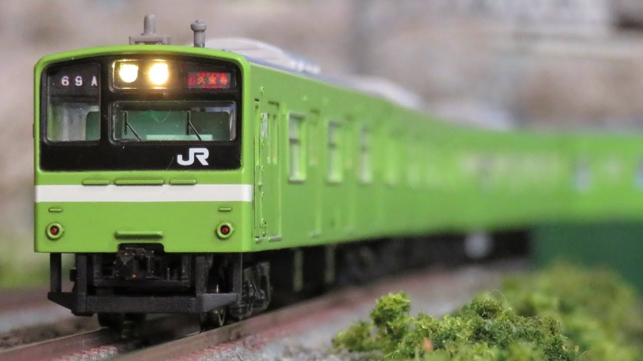 Nゲージ マイクロエース 201系 体質改善工事施工車・ウグイス 走行