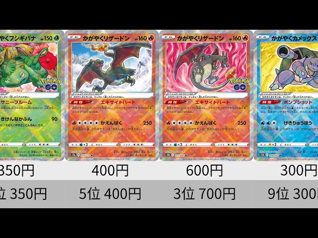 ポケカ】かがやくポケモン相場ランキング 24年3月【Pokémon cards