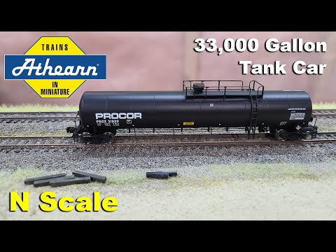 Athearn PROCOR 33K Tank Car - REVIEW - N Scale - YouTube