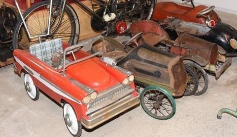 木製/ブリキ 子供用 ペダルカー 時代不明 アンティーク レトロ 木製