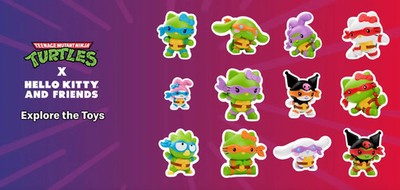 新品 TMNT x Hello Kitty 12体 ハッピーセット 海外限定品 2025