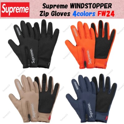 Supreme WINDSTOPPER Zip Gloves 4colors FW24 | eBay