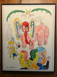 ダニエル・ジョンストン サイン入りアート ダニエル・ジョンストン