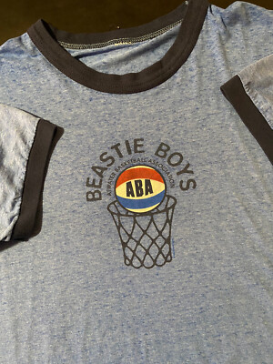 Vintage 90s Beastie Boys ABA Atwater Basketball XL Ringer T-Shirt