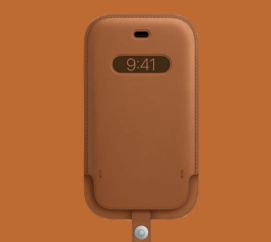 iPhoneアクセサリー (b5)iPhone12 mini Leather Sleeve MagSafe Apple