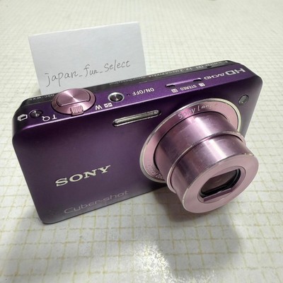N.MINT SONY Cyber Shot DSC-WX5 Purple Digital Camera 5x Zoom 12.2