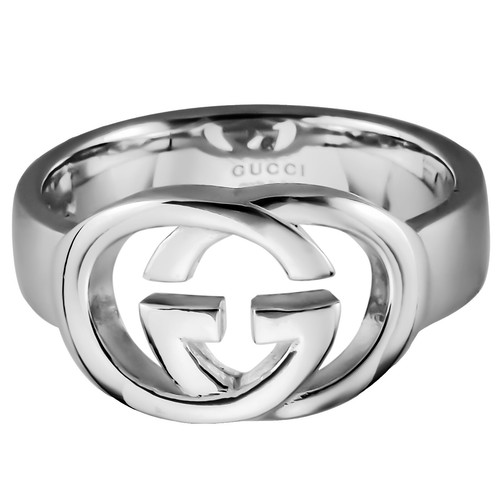 Solid 925 Silver Gucci Link CZ RING Band Size 6 7 8 9 10 11 12 13