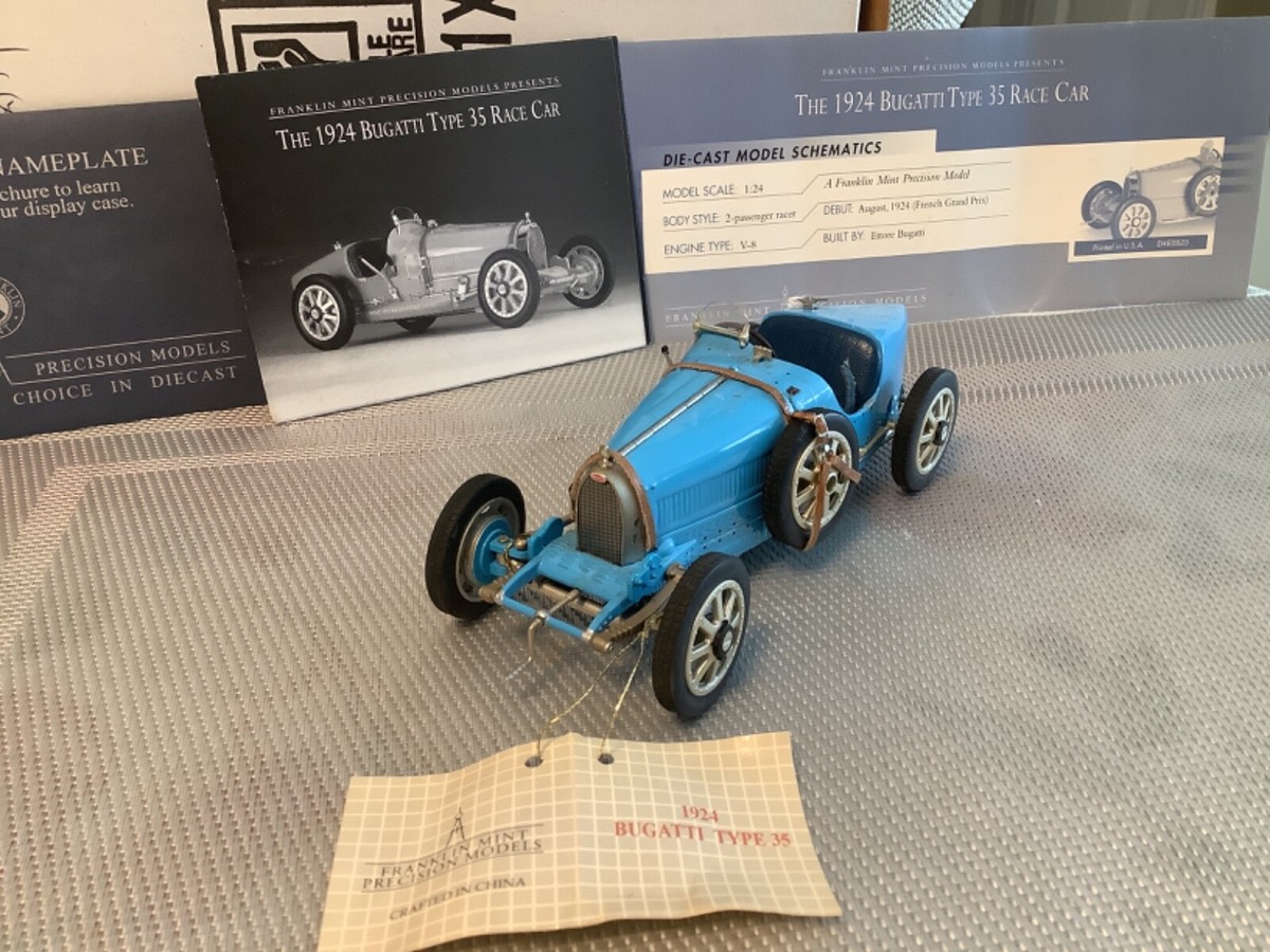 FRANKLIN MINT 1924 BUGATTI TYPE 35 1:24 DIECAST MODEL | eBay