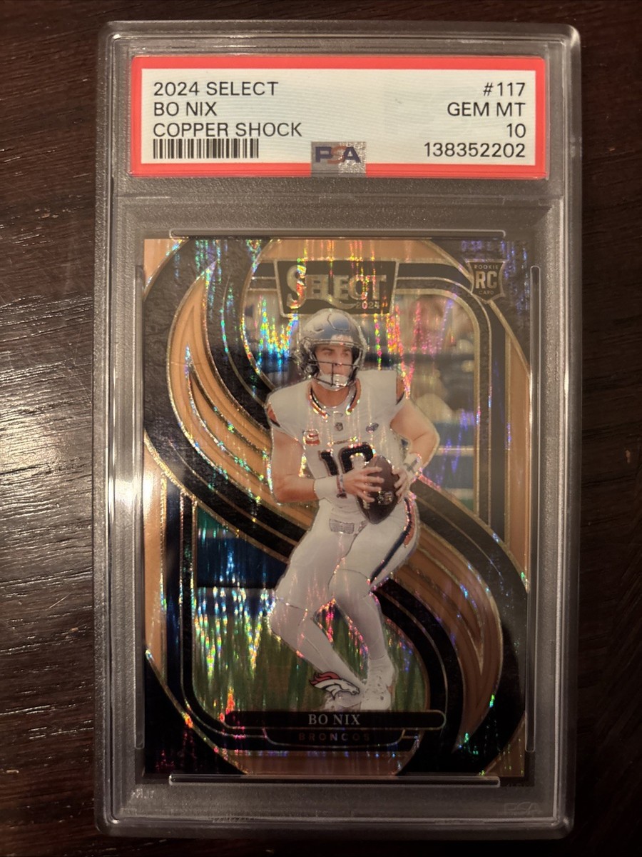 2024 Panini Select - Premier Level Bo Nix #117 Copper Shock Prizm