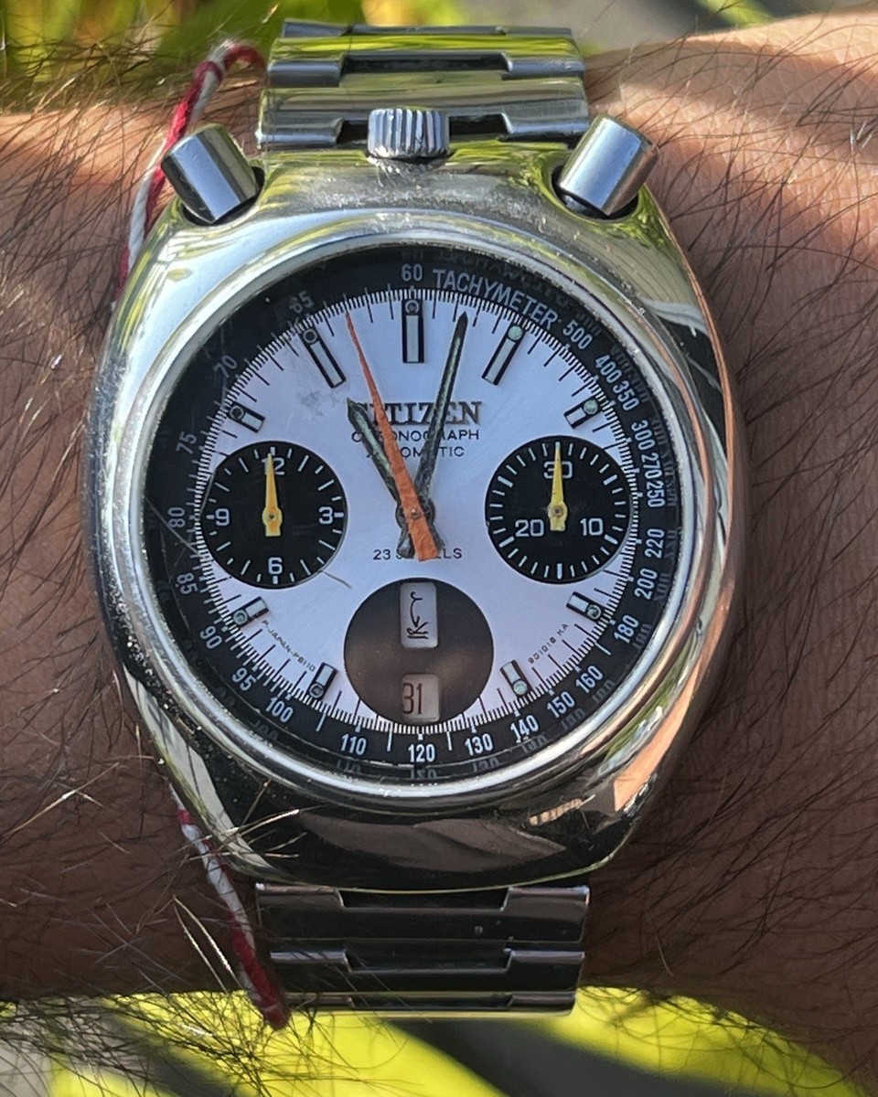 Citizen Bullhead 67‑9011 Panda Chronograph Cal.8110A Arabic