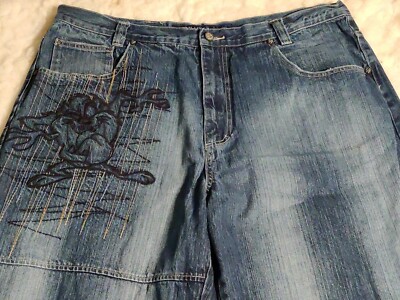 Lot 29 VTG Luxe Looney Tunes Taz Jeans 38/32 RN106663 | eBay