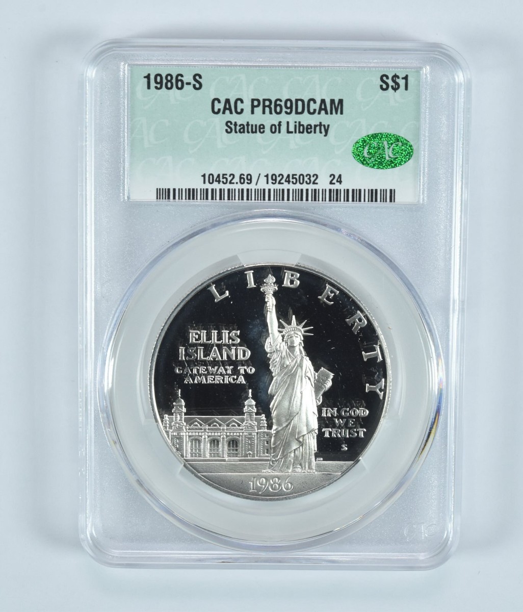 1986-S Statue Of Liberty Commemorative Silver Dollar PR69 DCAM CAC