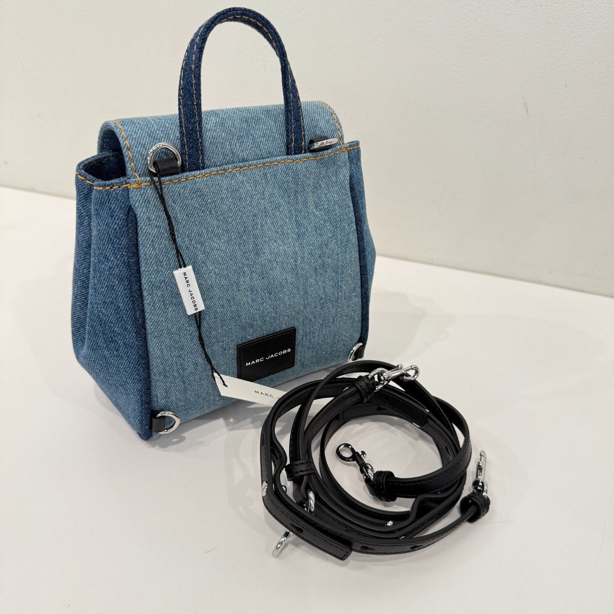 Marc Jacobs Turnlock Medium Backpack 4P5HBP006H02 DENIM $350 | eBay