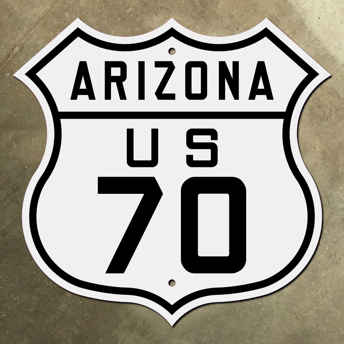 Arizona US route 70 Old West Highway marker road sign 1926 Globe