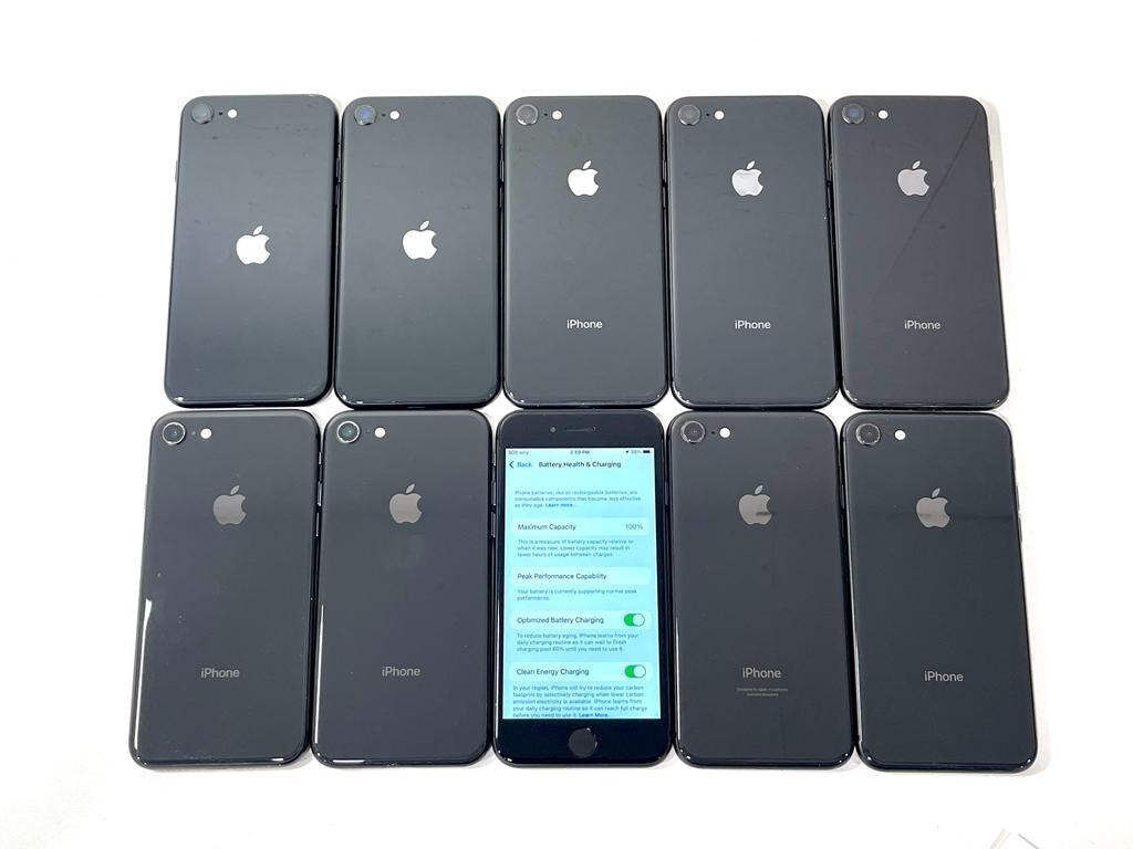 BULK LOT OF 10 Apple iPhone 8 64GB Unlocked Fully Working A-Grade