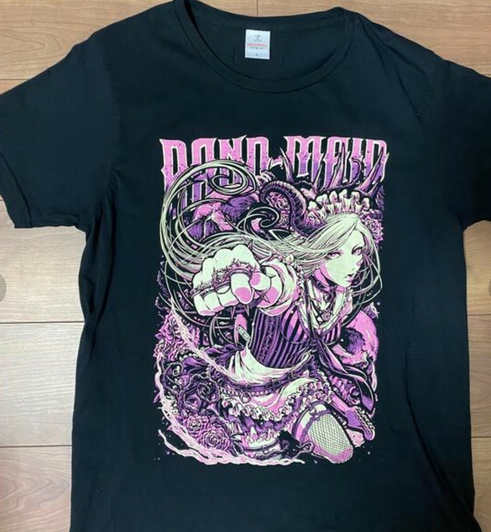 BAND-MAID bandmaid T-shirt Size L Pink Black Limited Japan | eBay