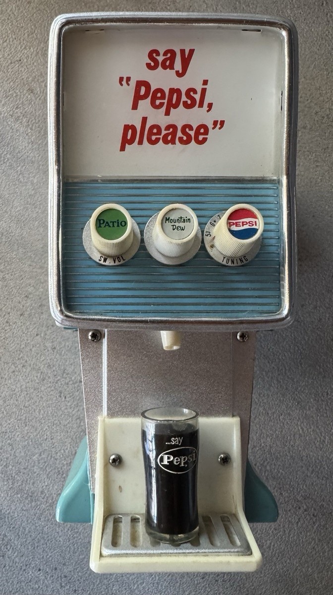 Vintage Pepsi Soda Fountain Dispenser Transistor Radio | eBay