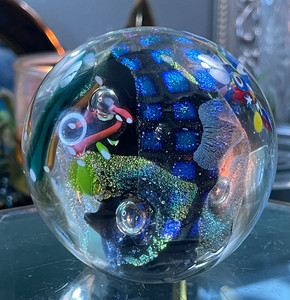 Glass Eye Studio 1985 USA ペーパーウエイト Glass Eye Studio