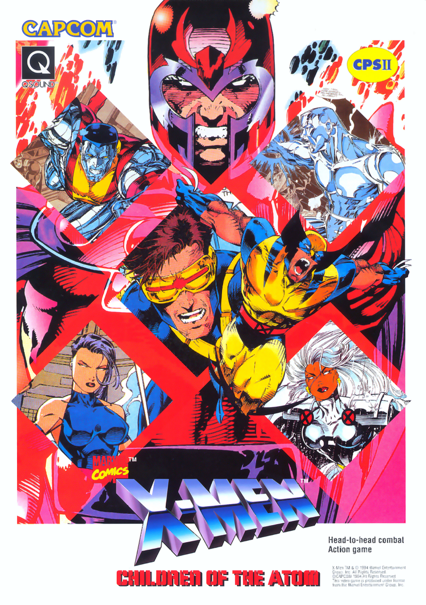 X-MEN アーケードゲームポスターCAPCOM MARVEL あきまん